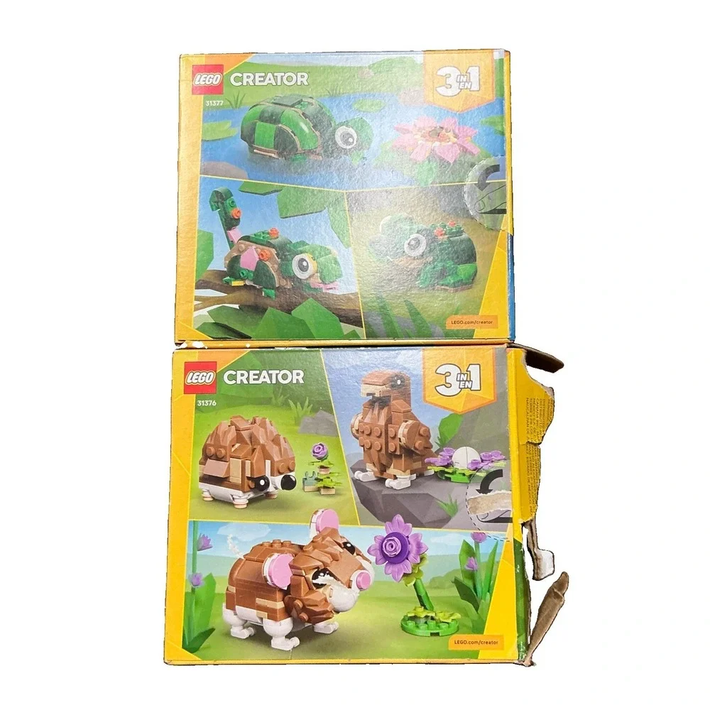 LEGO Creator 31376 Cute Hamster, Turtle W/ 3‑in‑1 W/ Lily 31377 Set Of 2